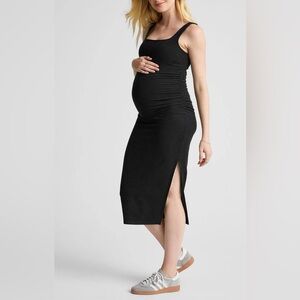 Beyond Yoga - Spacedye Icon Maternity Dress in the Darkest Night (grey)- Size S